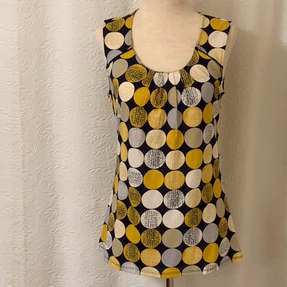 Banana Republic Yellow & Black Sleeveless Top XS